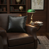 Vegan Leather Throw Pillow Covers 18x18 Inch Pack of 2