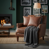 Vegan Leather Throw Pillow Covers 18x18 Inch Pack of 2