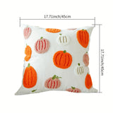 Pumpkin Embroidered Throw Pillow