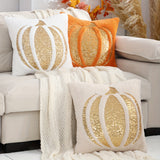 2-Pack Halloween Pumpkin Sequin Pillow