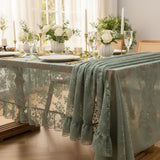 Lace Tablecloth with Ruffle Edge 