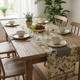 Botanical Birds Tapestry Table Runner