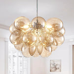 Nordic Bubble Ball Swirled Glass Chandelier, Dia 36 Inch 