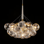 Nordic Bubble Ball Swirled Glass Chandelier, Dia 36 Inch 