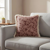 Dusty Rose Botanical Pillow Cover