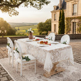 Rose Lace Tablecloth with Tassels