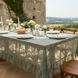 Lace Tablecloth with Ruffle Edge 