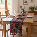 Kilim Table Runner with Tassels 