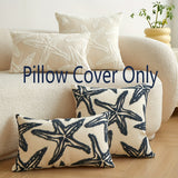 Starfish Embroidered Throw Pillow