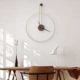 Modern Wall Clock, Large 21.7''×28.7'', Walnut Dial