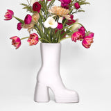 Black Boot Vase, Maximalist Decor Ceramic Flower Vase, Modern Black Home Decor for Office, Bedroom & Living Room, Aesthetic Room Decor for Desk, Shelf, Table, Bar & Vanity