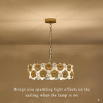 Modern Flower Elegant Glass Chandelier 