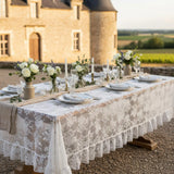 Lace Tablecloth with Ruffle Edge 