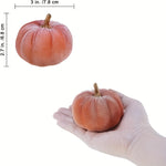 12pcs Velvet Artificial Pumpkins