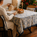 Blue Toile Tablecloth 