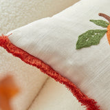 Pumpkin Embroidered Throw Pillow Cover