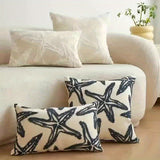 Starfish Embroidered Throw Pillow