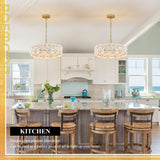 Modern Flower Elegant Glass Chandelier 