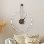 Modern Wall Clock, Large 21.7''×28.7'', Walnut Dial