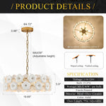 Modern Flower Elegant Glass Chandelier 