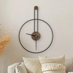 Modern Wall Clock, Large 21.7''×28.7'', Walnut Dial