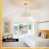 Modern Flower Elegant Glass Chandelier 