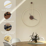 Modern Wall Clock, Large 21.7''×28.7'', Walnut Dial