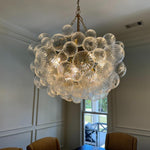 Nordic Bubble Ball Swirled Glass Chandelier, Dia 36 Inch 