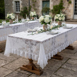 Lace Tablecloth with Ruffle Edge 