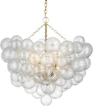 Nordic Bubble Ball Swirled Glass Chandelier, Dia 36 Inch 