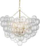 Nordic Bubble Ball Swirled Glass Chandelier, Dia 36 Inch 