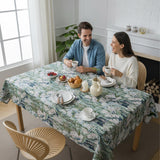 Botanical Tapestry Tablecloth with Fringe 