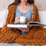 Chunky Knit Blanket Throw 