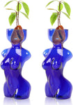 Propagation Vases Glass Vase for Plants Propagation Jars Unique Flower Vase for Avocado, Bulbs, and Plant Cuttings 2Pc Elegant Female Silhouette