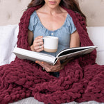 Chunky Knit Blanket Throw 