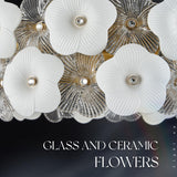 Modern Flower Elegant Glass Chandelier 