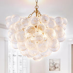 Nordic Bubble Ball Swirled Glass Chandelier, Dia 36 Inch 