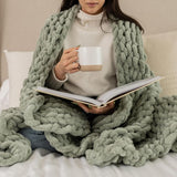 Chunky Knit Blanket Throw 