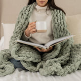 Chunky Knit Blanket Throw 