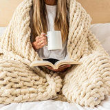 Chunky Knit Blanket Throw 