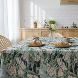 Botanical Tapestry Tablecloth with Fringe 