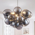 Nordic Bubble Ball Swirled Glass Chandelier, Dia 36 Inch 