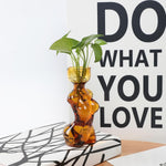Propagation Vases Glass Vase for Plants Propagation Jars Unique Flower Vase for Avocado, Bulbs, and Plant Cuttings 2Pc Elegant Female Silhouette