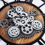 23 Inch Gear Steampunk Clock with Moving Gears