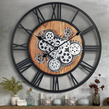 23 Inch Gear Steampunk Clock with Moving Gears