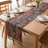Kilim Table Runner with Tassels 