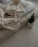 Faux Rabbit Fur Bubble Blanket