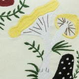 Mushroom Embroidered Pillow Cover