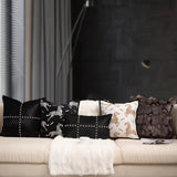 Black and White Leopard Print Cushion Cover