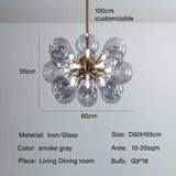 Glass Bubble Lamp Chandelier